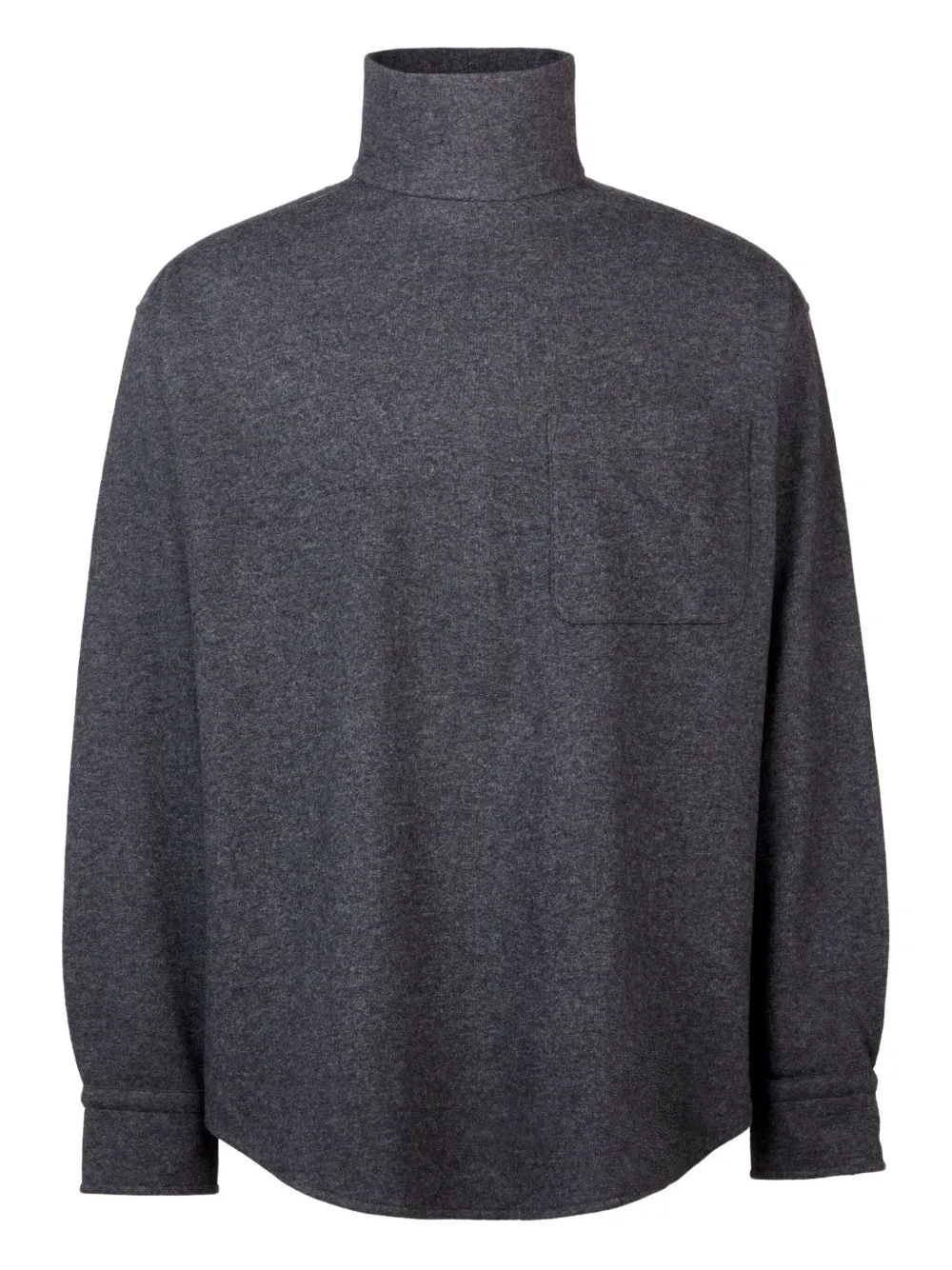 Tod's Turtleneck Pocket Shirt In Gray