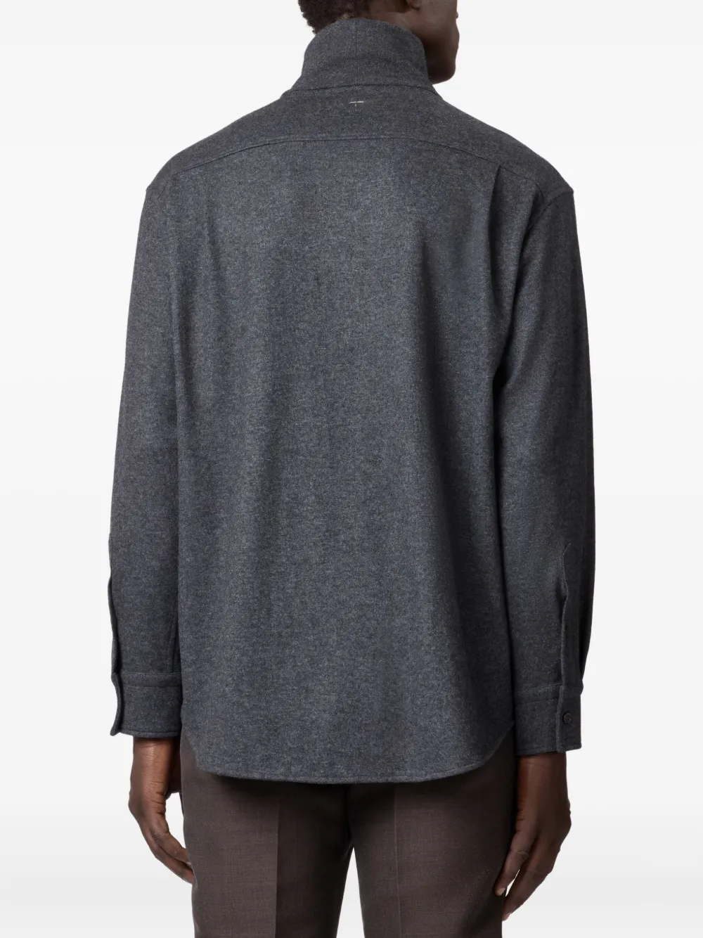 Tod's Turtleneck Pocket Shirt In Gray