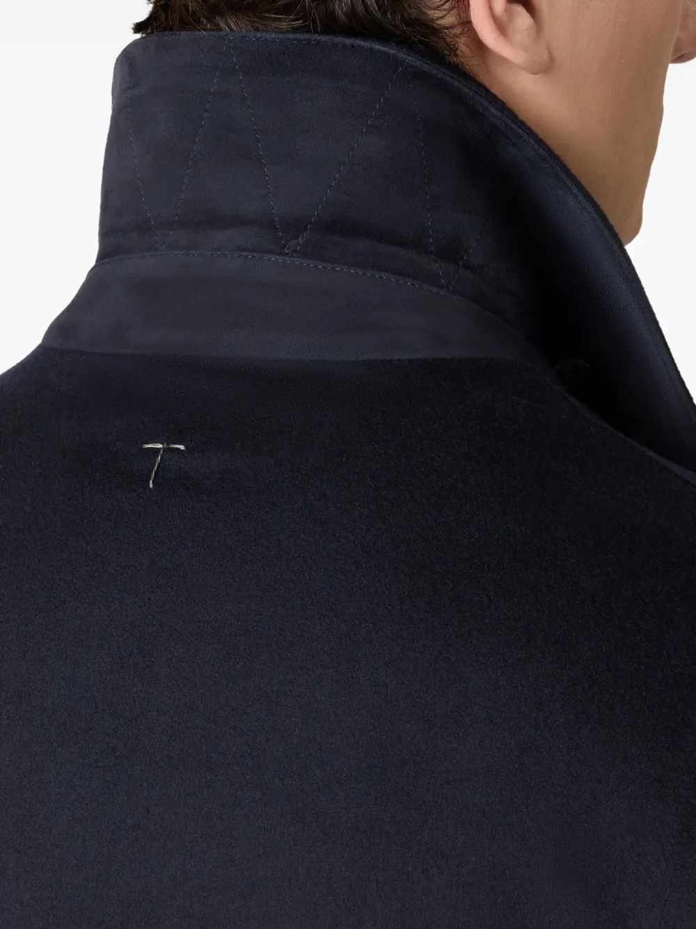 Tod's Technical Virgin Wool Coat In Black