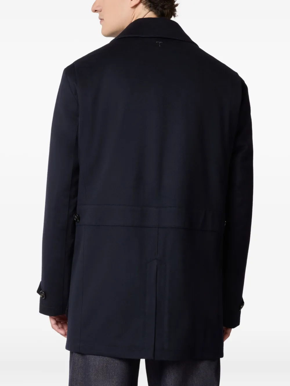 Tod's Technical Virgin Wool Coat In Black
