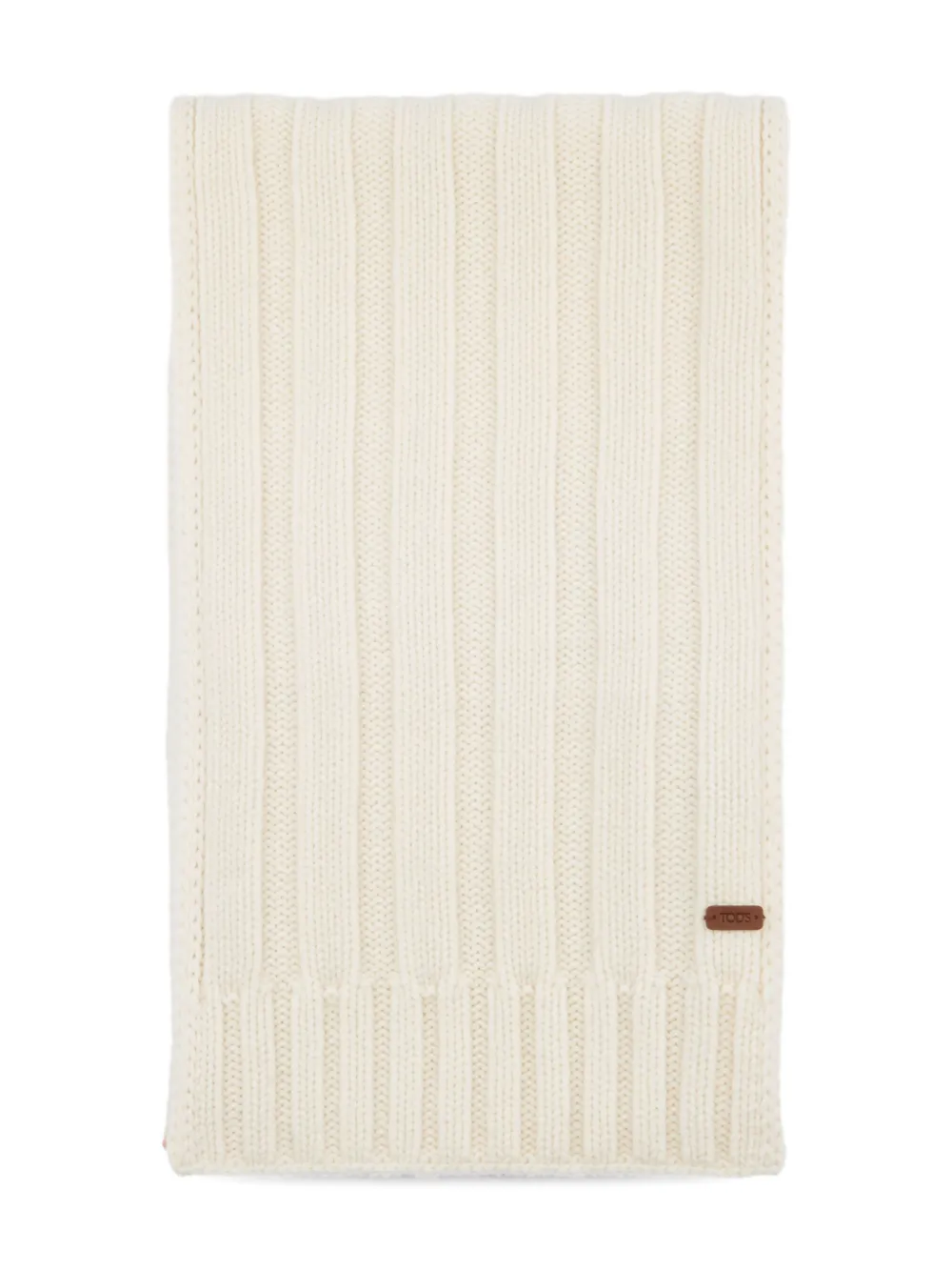Tod's bufanda tejida de canalé | blanco | Image 1