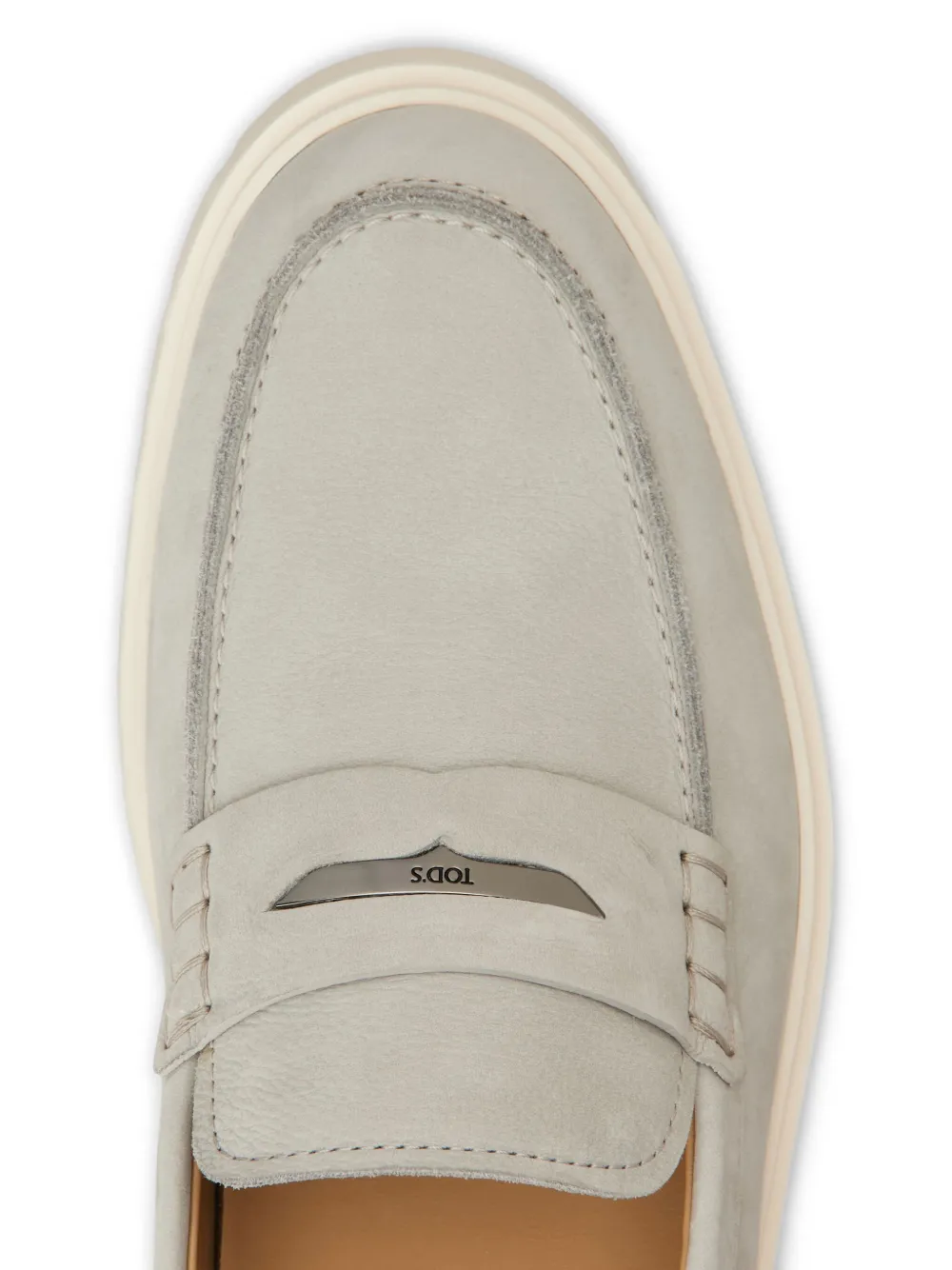 Tod's leather loafers Grey