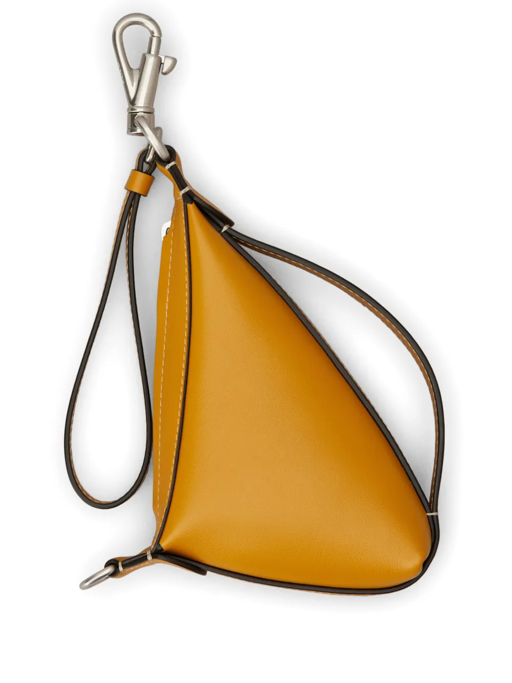 Tod's Triangular Leather Purse In Brown