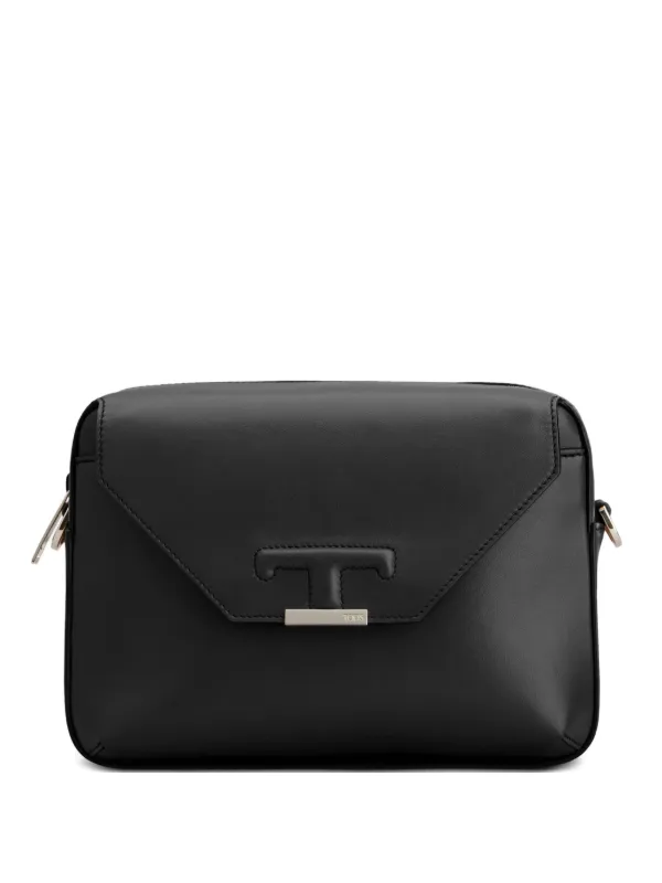 TODS ショルダーバッグ Tロゴ Tod's Tロゴ フラップショルダーバッグ | ブラック | FARFETCH JP