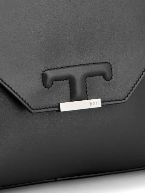 Tod's Tロゴ フラップショルダーバッグ | ブラック | FARFETCH JP