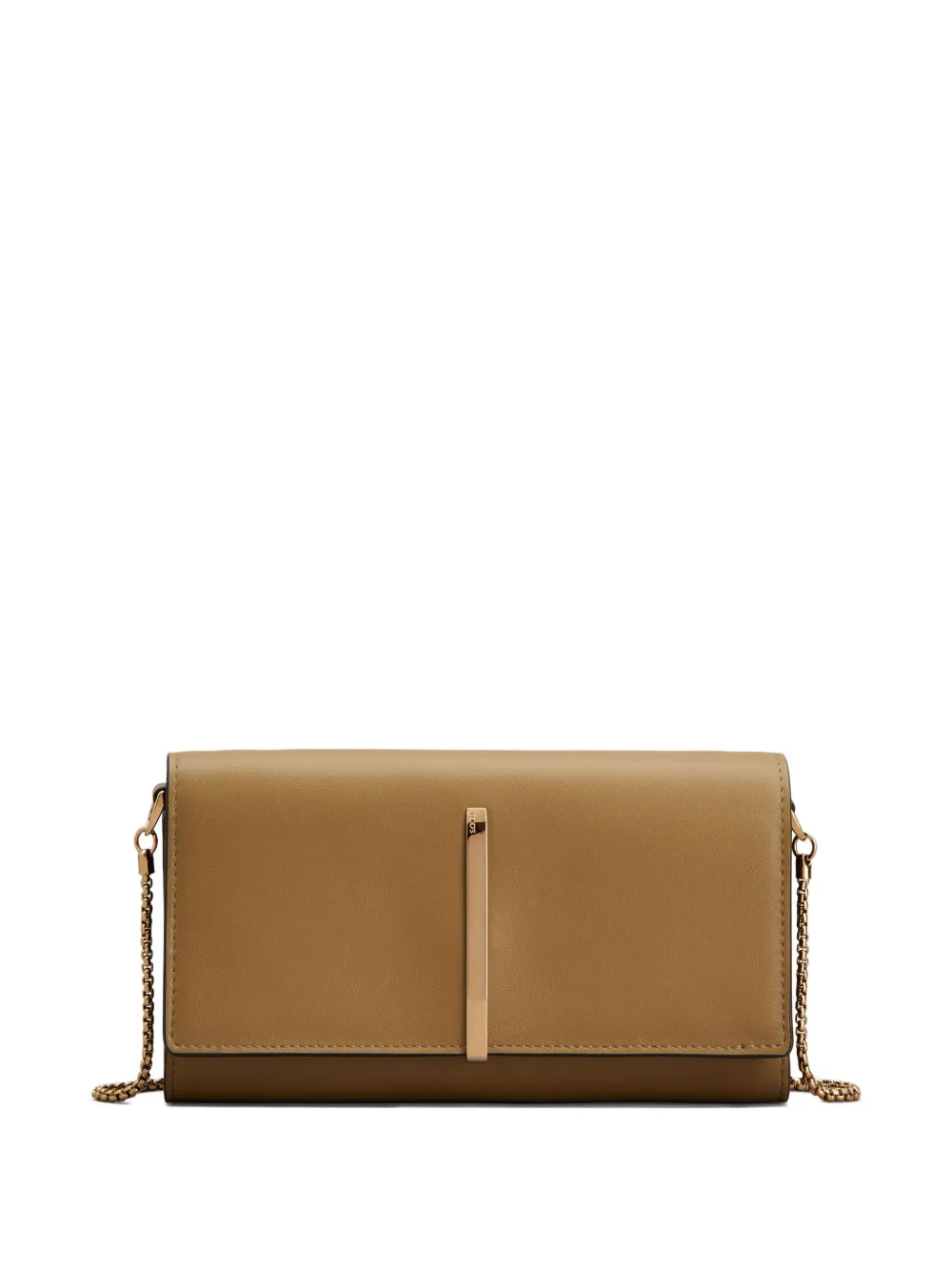 Tod's Chain-strap Leather Wallet In Brown