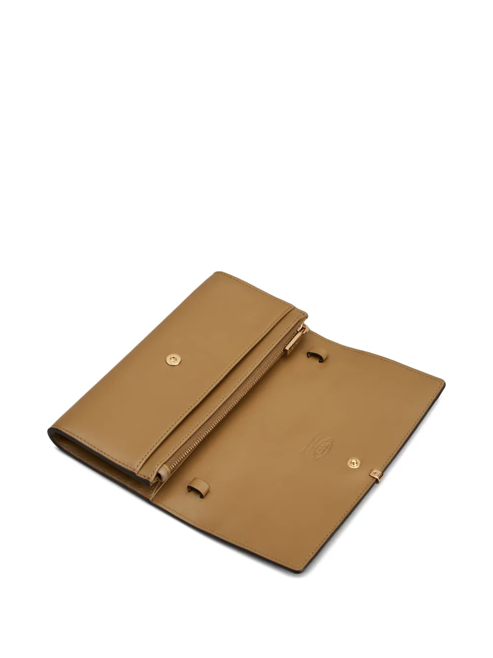 Tod's Chain-strap Leather Wallet In Brown