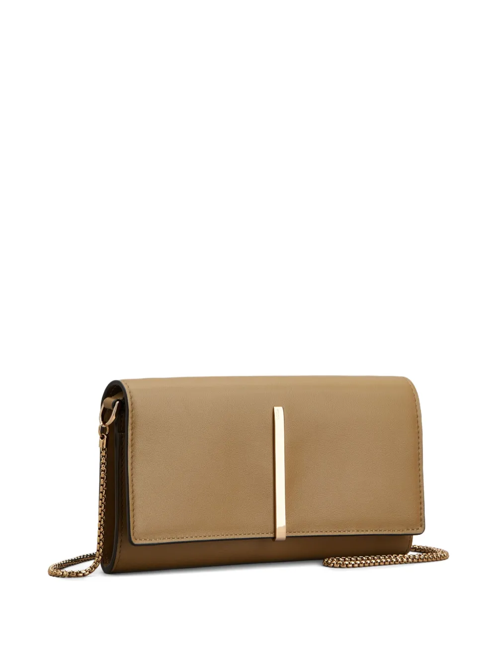 Tod's Chain-strap Leather Wallet In Brown