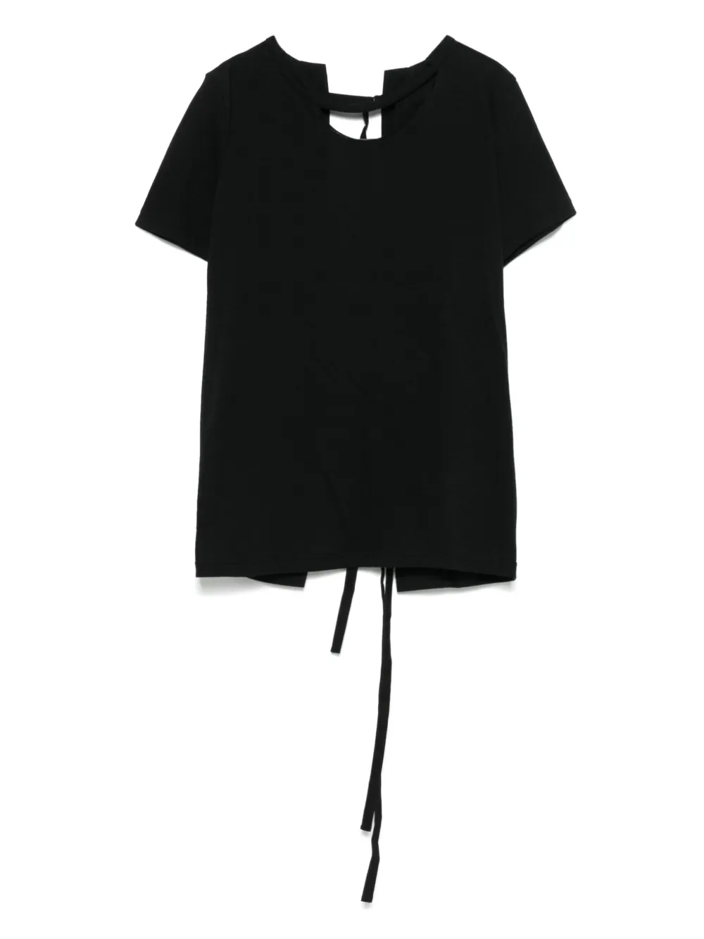 Yohji Yamamoto T-shirt met uitgesneden details Zwart