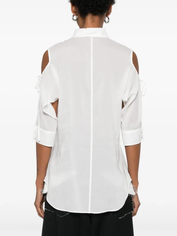Yohji Yamamoto cut-out Shirt | White | FARFETCH