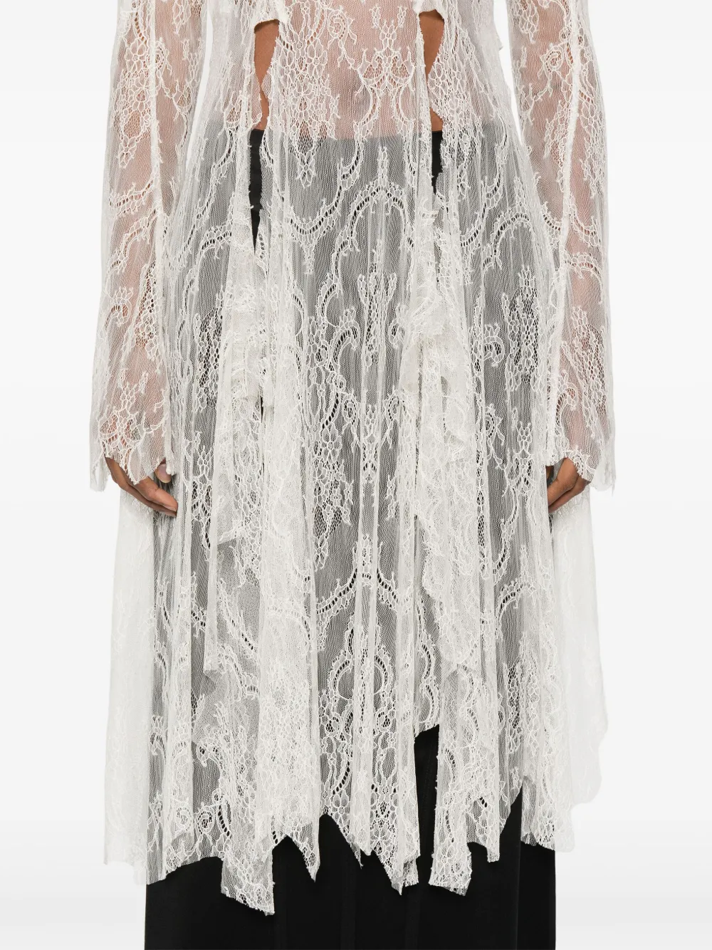 Yohji Yamamoto Top van kant Wit