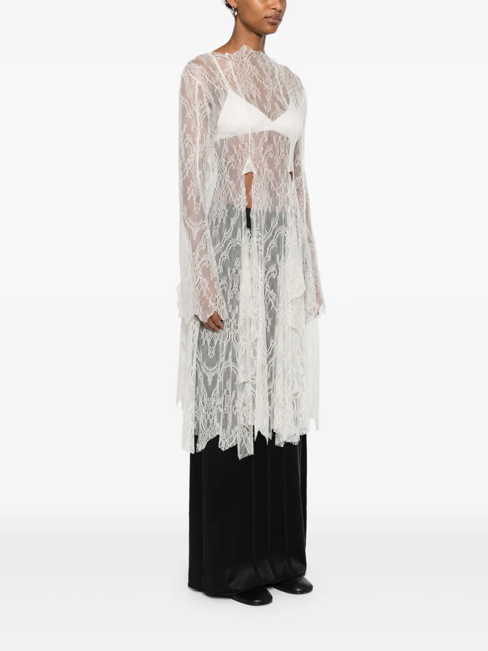 Yohji Yamamoto Top van kant Wit
