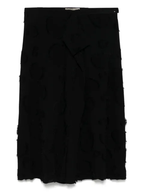 Yohji Yamamoto fringe-detailed mini skirt