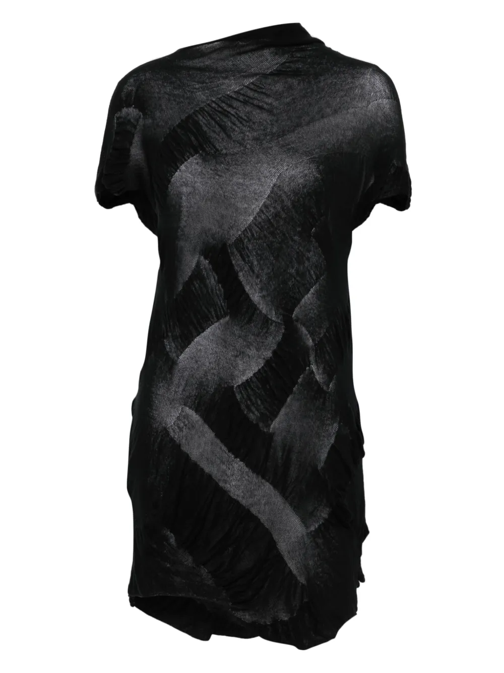 Yohji Yamamoto Fijngebreid T-shirt Zwart