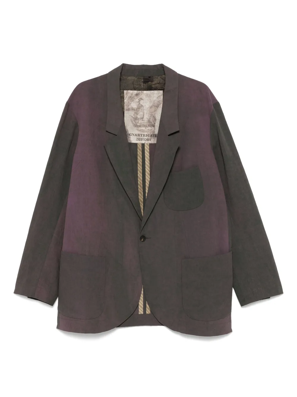 Ziggy Chen single-breasted blazer | Grey | Image 1