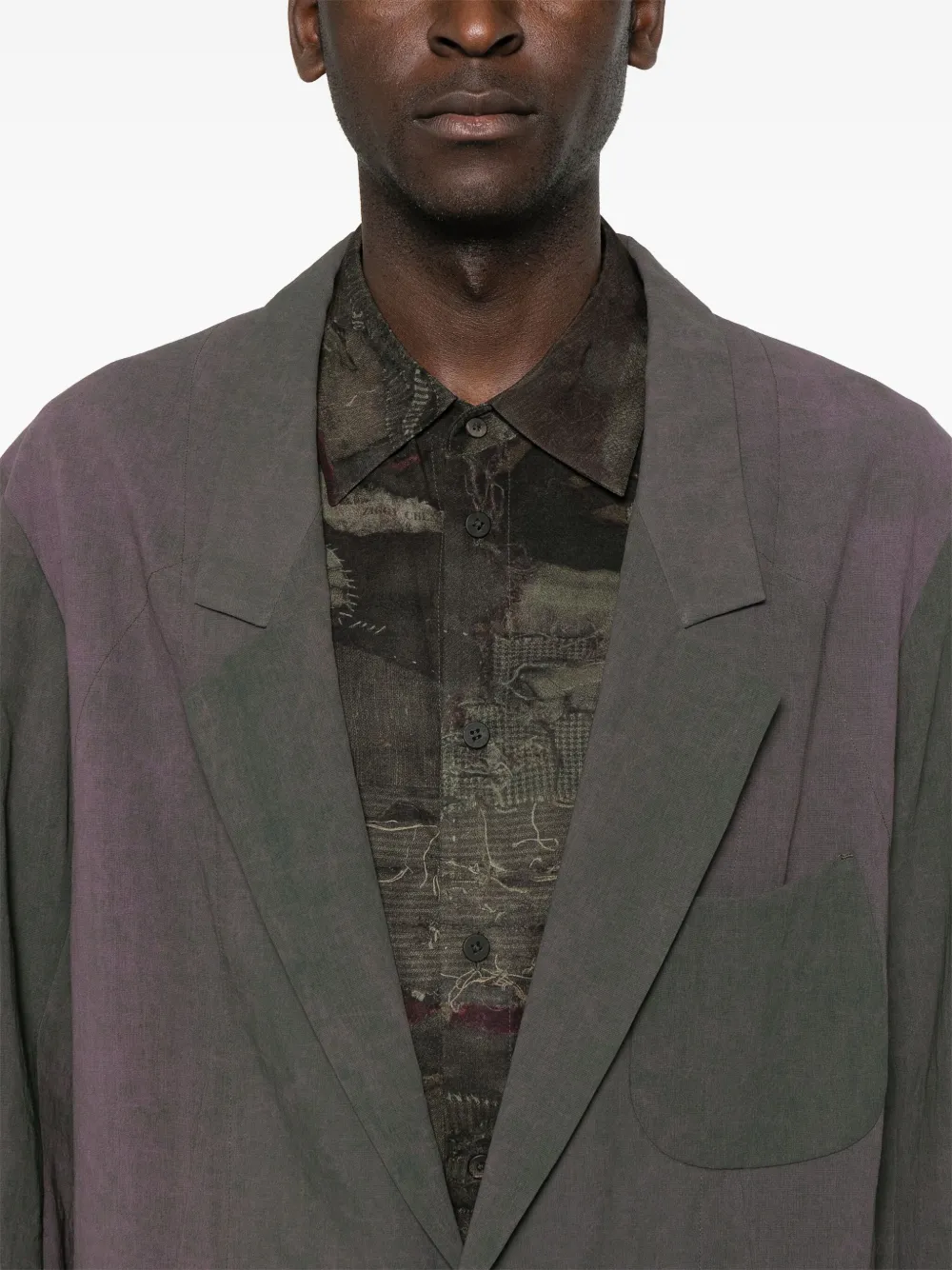 Ziggy Chen Blazer met enkele rij knopen Grijs