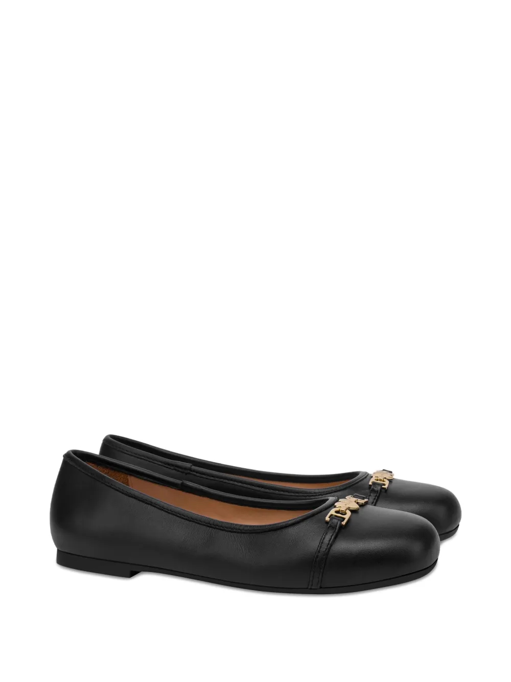 Love Moschino Ballerina's met hartplakkaat - Zwart