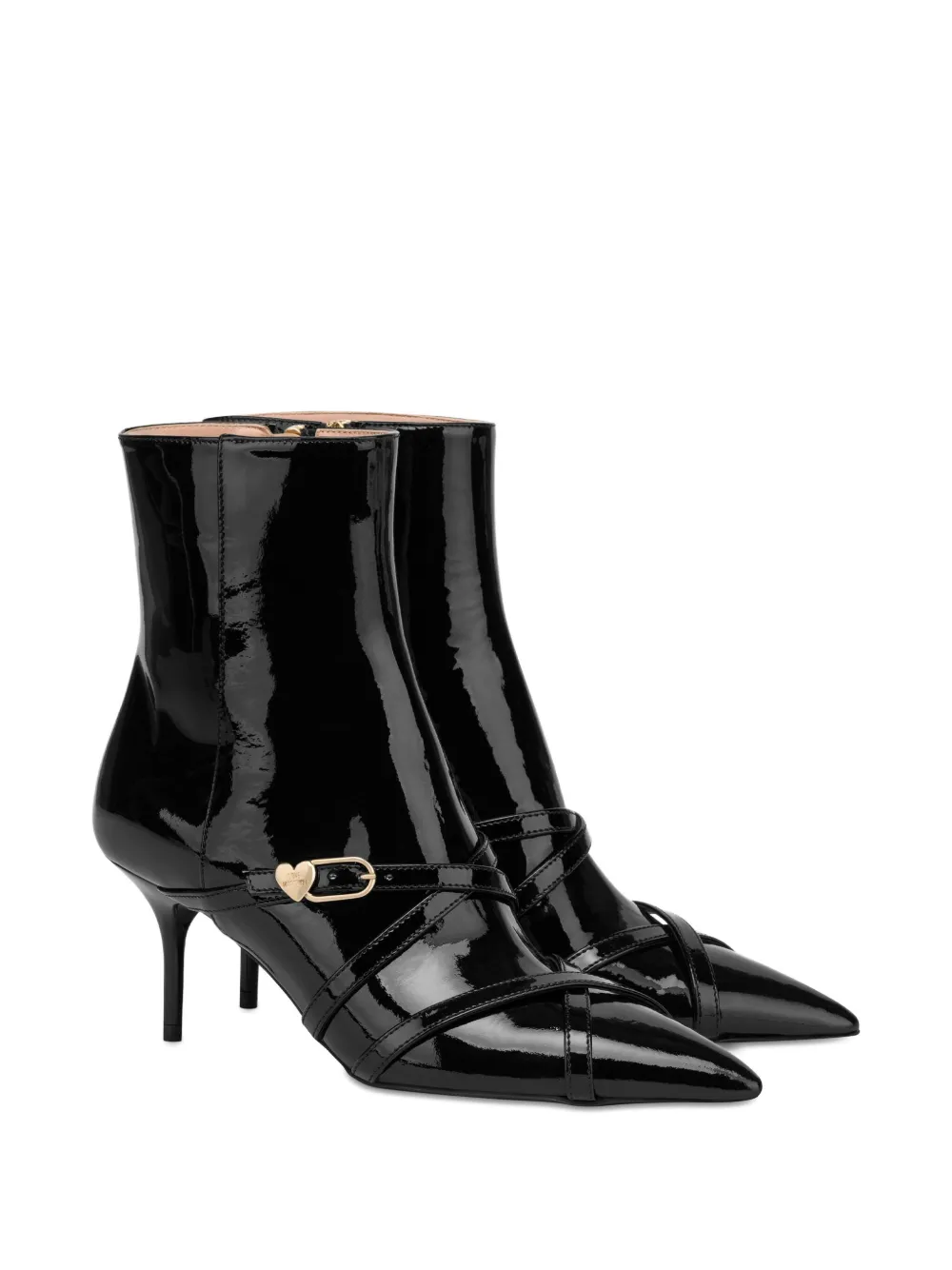 Love Moschino pointed-toe ankle boots Black