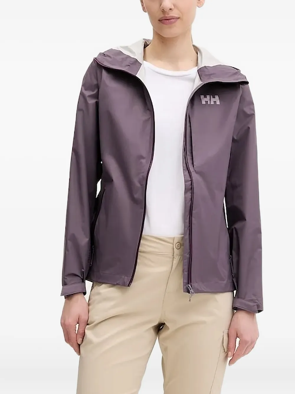Helly Hansen Hooded Performance Jacket In Purple