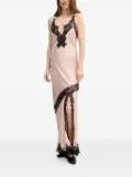 HERSKIND lace-insert silk slip dress - Pink