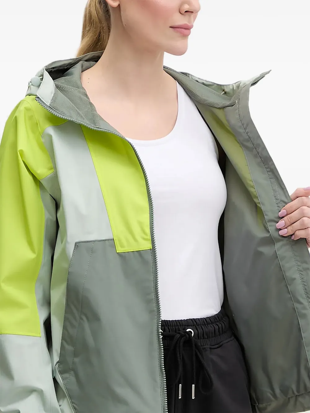 Helly Hansen Colour-block Hooded Jacket In Multi