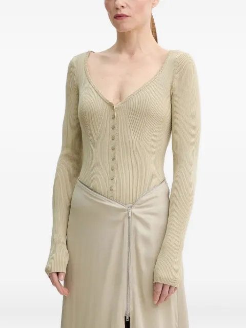 HERSKIND ribbed-knit button cardigan 