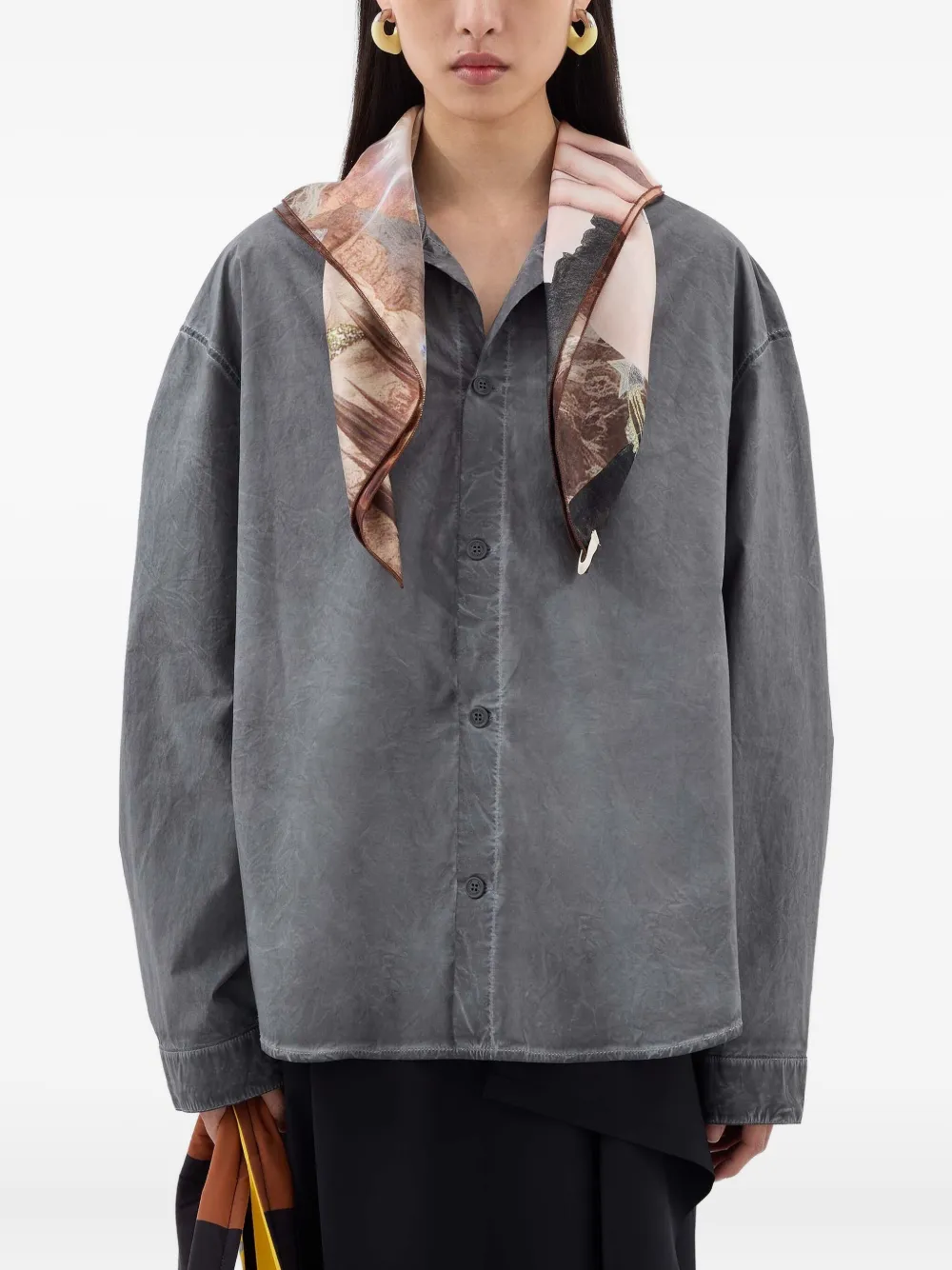 Sunnei Button-up shirt met verwassen effect Grijs
