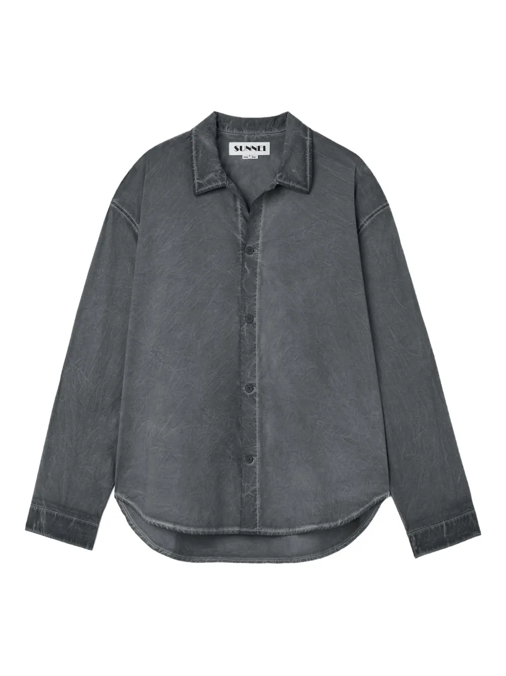 Sunnei washed-effect button-up shirt | Grey | Image 1