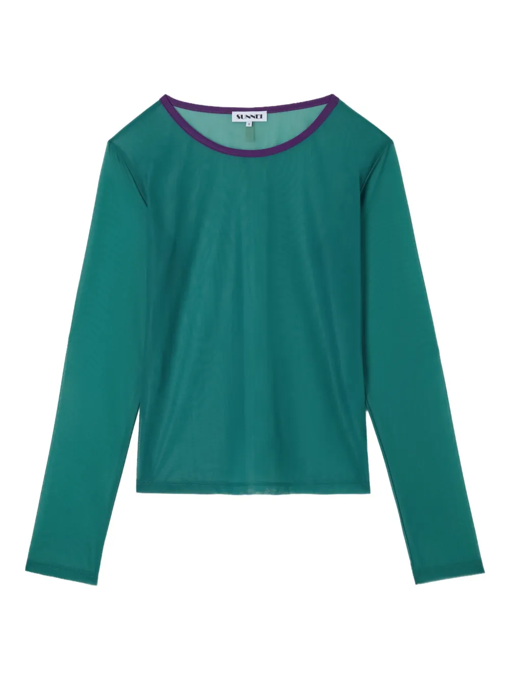 Sunnei mesh long-sleeve top | Green | Image 1