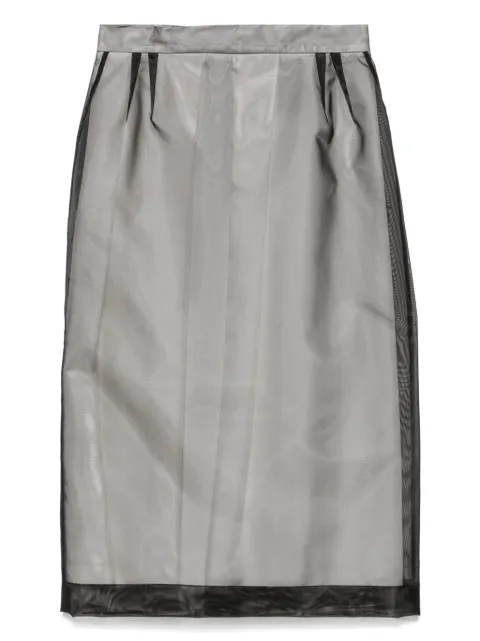 ALAINPAUL silk midi skirt 