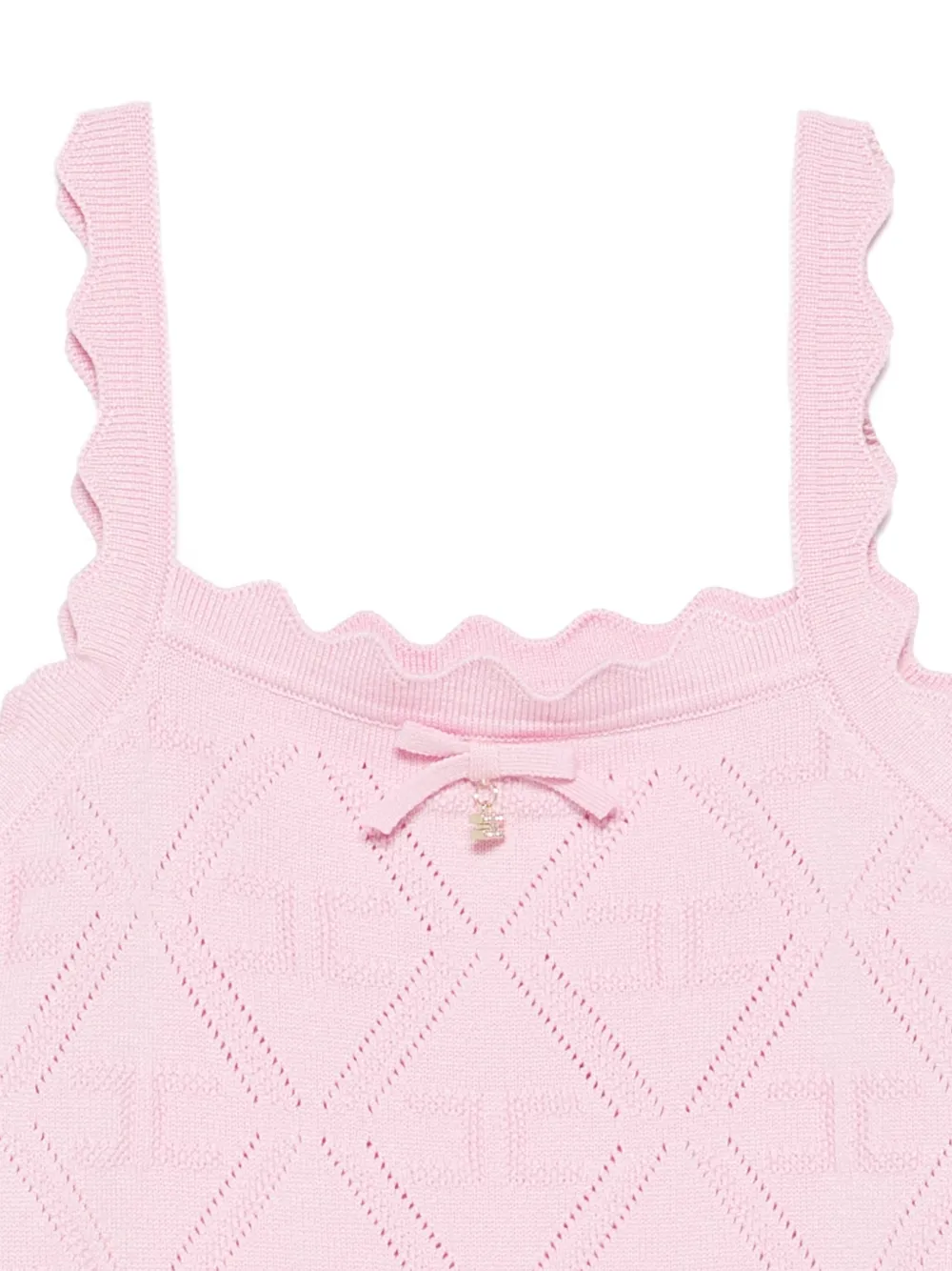 Elisabetta Franchi La Mia Bambina Jurk met borduurwerk Roze