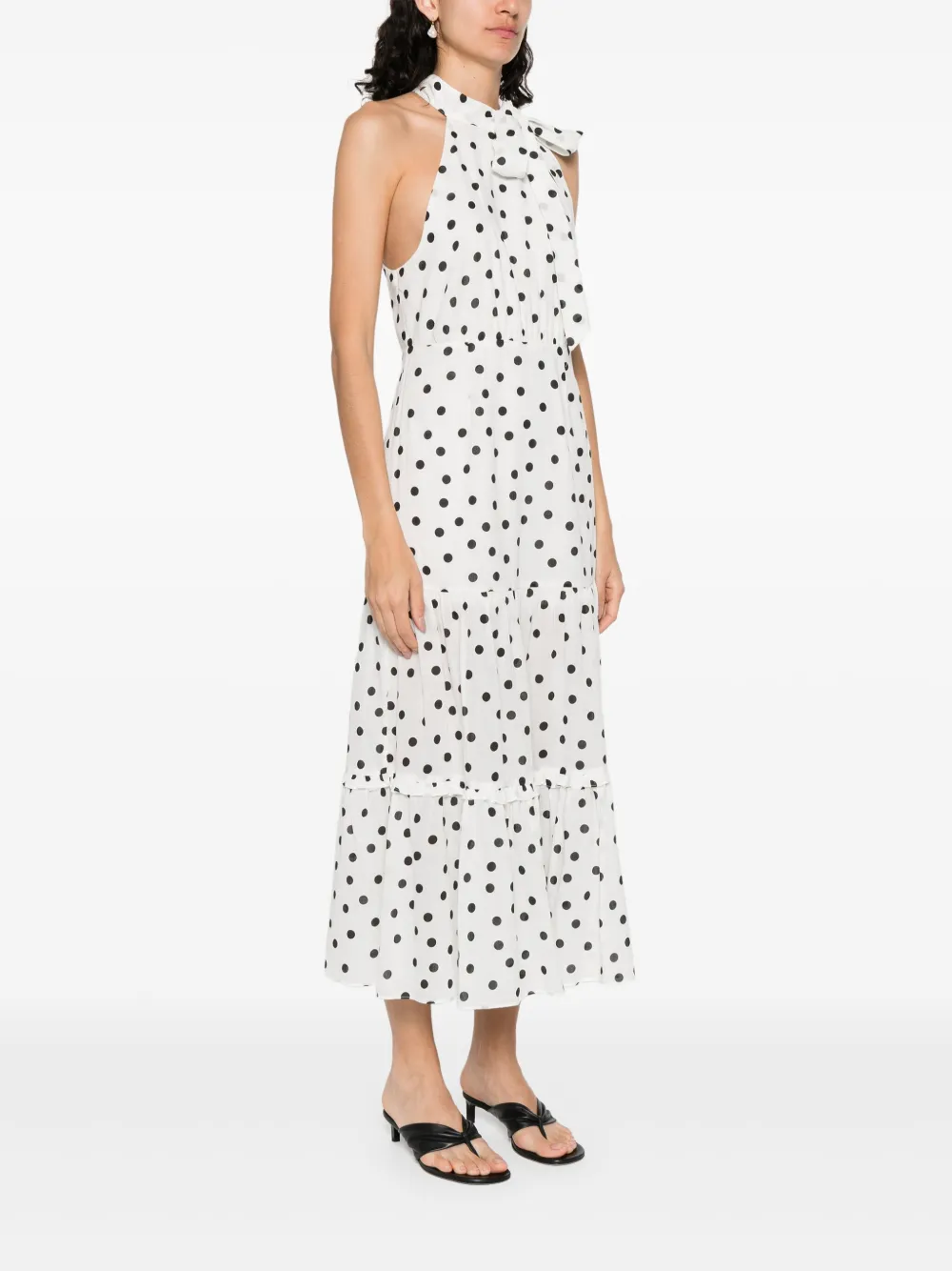Rixo London Eleanor Halterneck Cotton Midi Dress