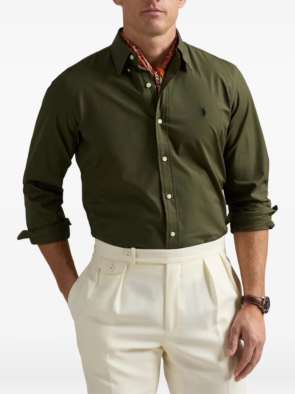 Polo Ralph Lauren Popeline overhemd Groen