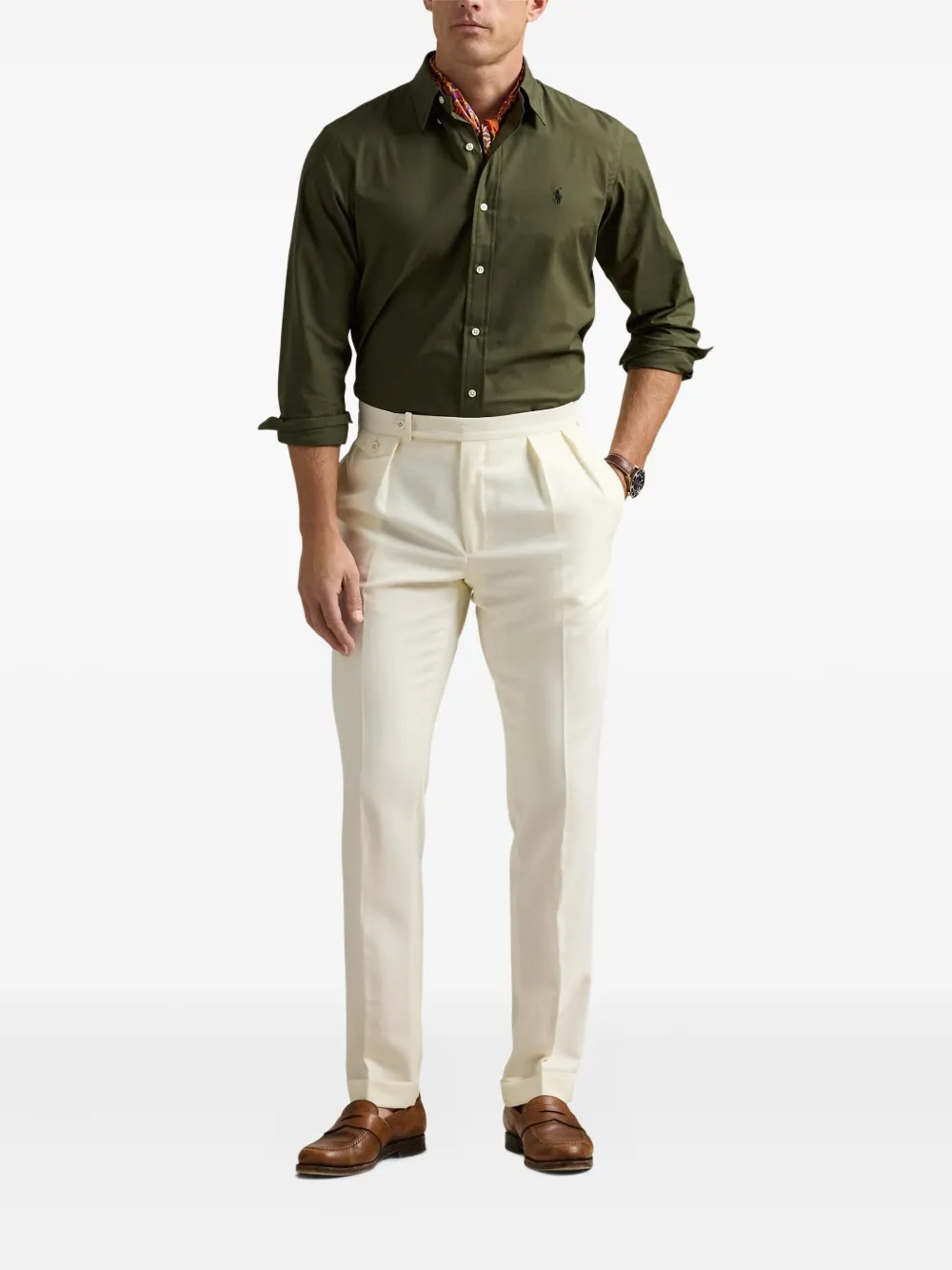 Polo Ralph Lauren Popeline overhemd Groen
