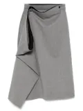 ALAINPAUL wool midi skirt - Grey