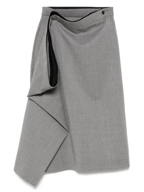 ALAINPAUL wool midi skirt 