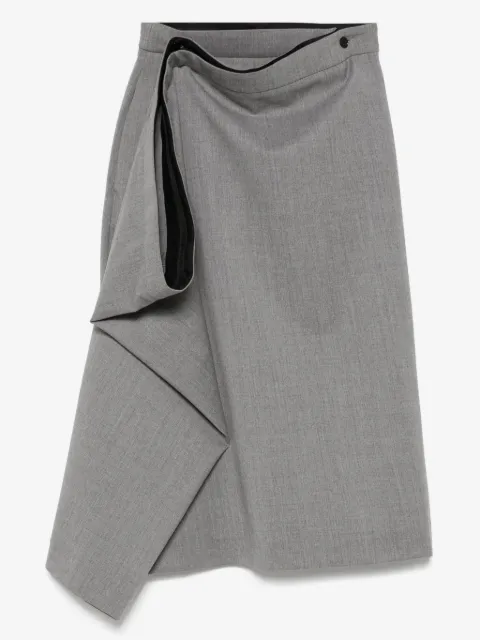 ALAINPAUL wool midi skirt 