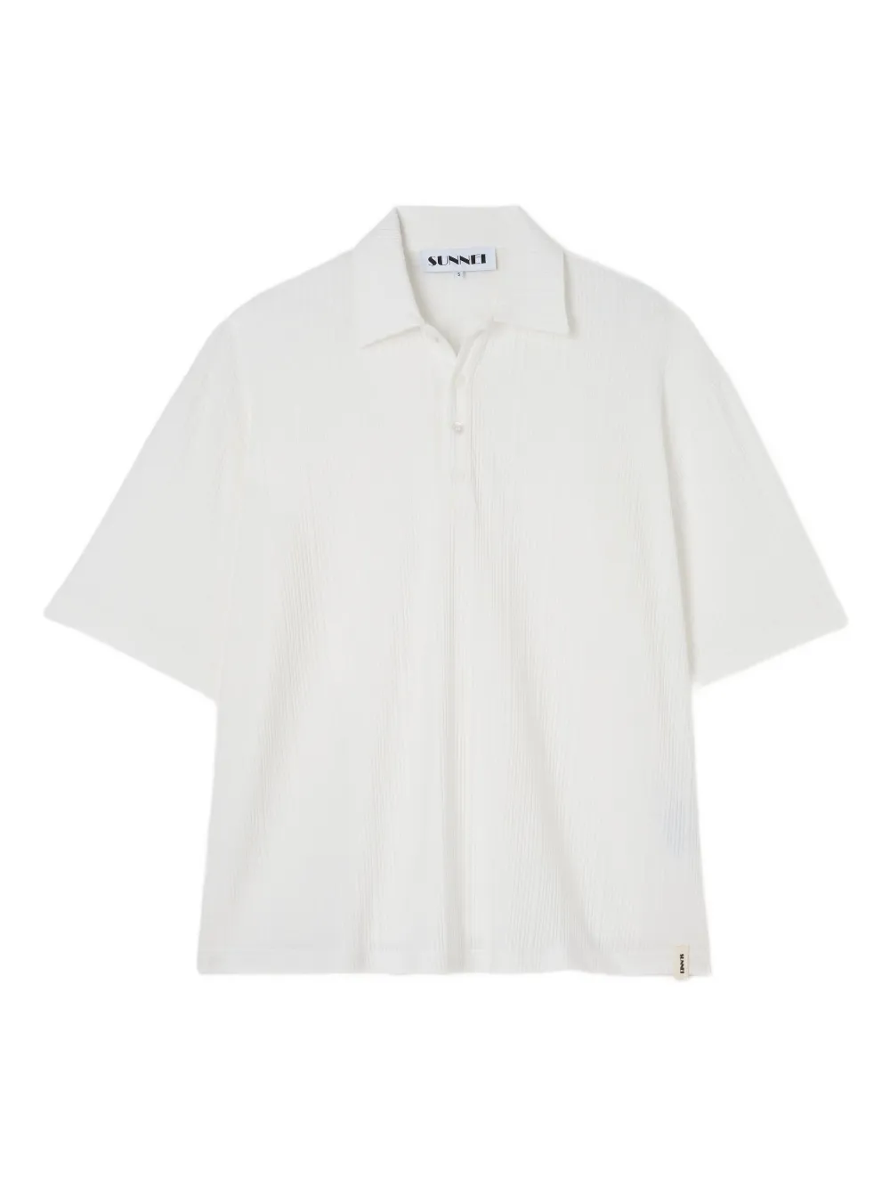 Sunnei playera tipo polo tejida de canalé | blanco | Image 1