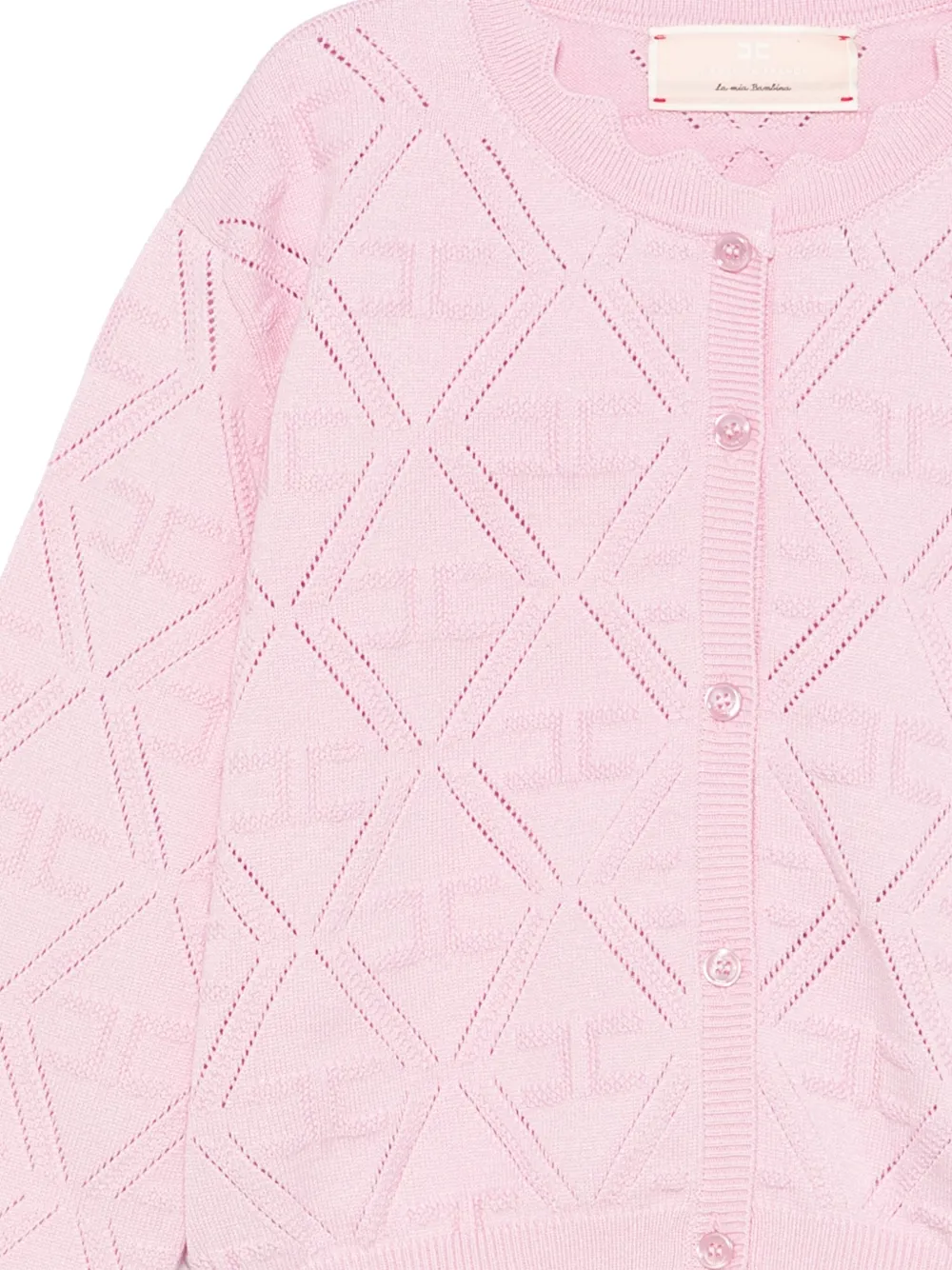 Shop Elisabetta Franchi La Mia Bambina Embroidered Cardigan