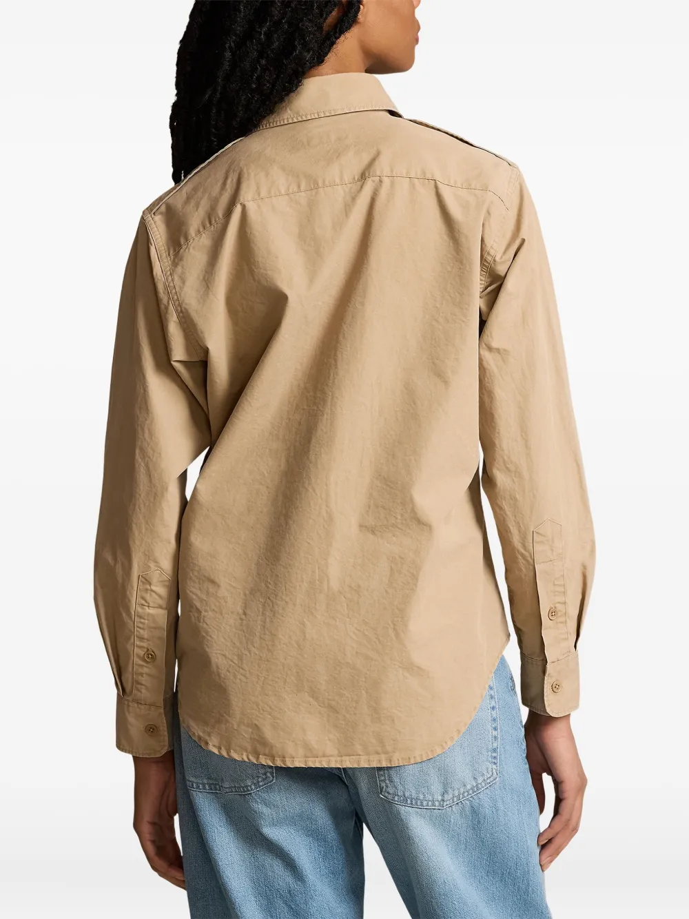 Polo Ralph Lauren Blouse met cargo zak Beige