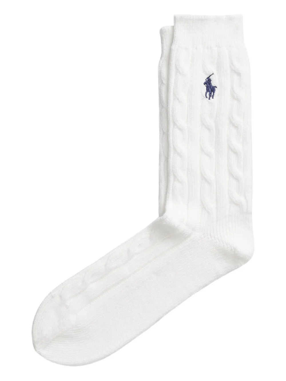 Polo Ralph Lauren Cable-knit Socks In White