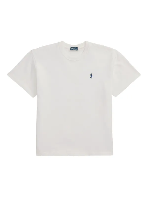 ラルフローレン ロゴT 白 レディース 爽やか人気 Polo Ralph Lauren ロゴ Tシャツ | ホワイト | FARFETCH JP