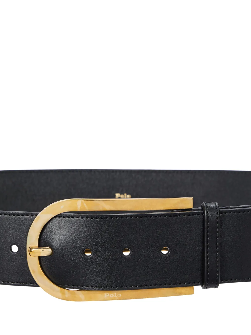 Polo Ralph Lauren Leren gespriem Zwart