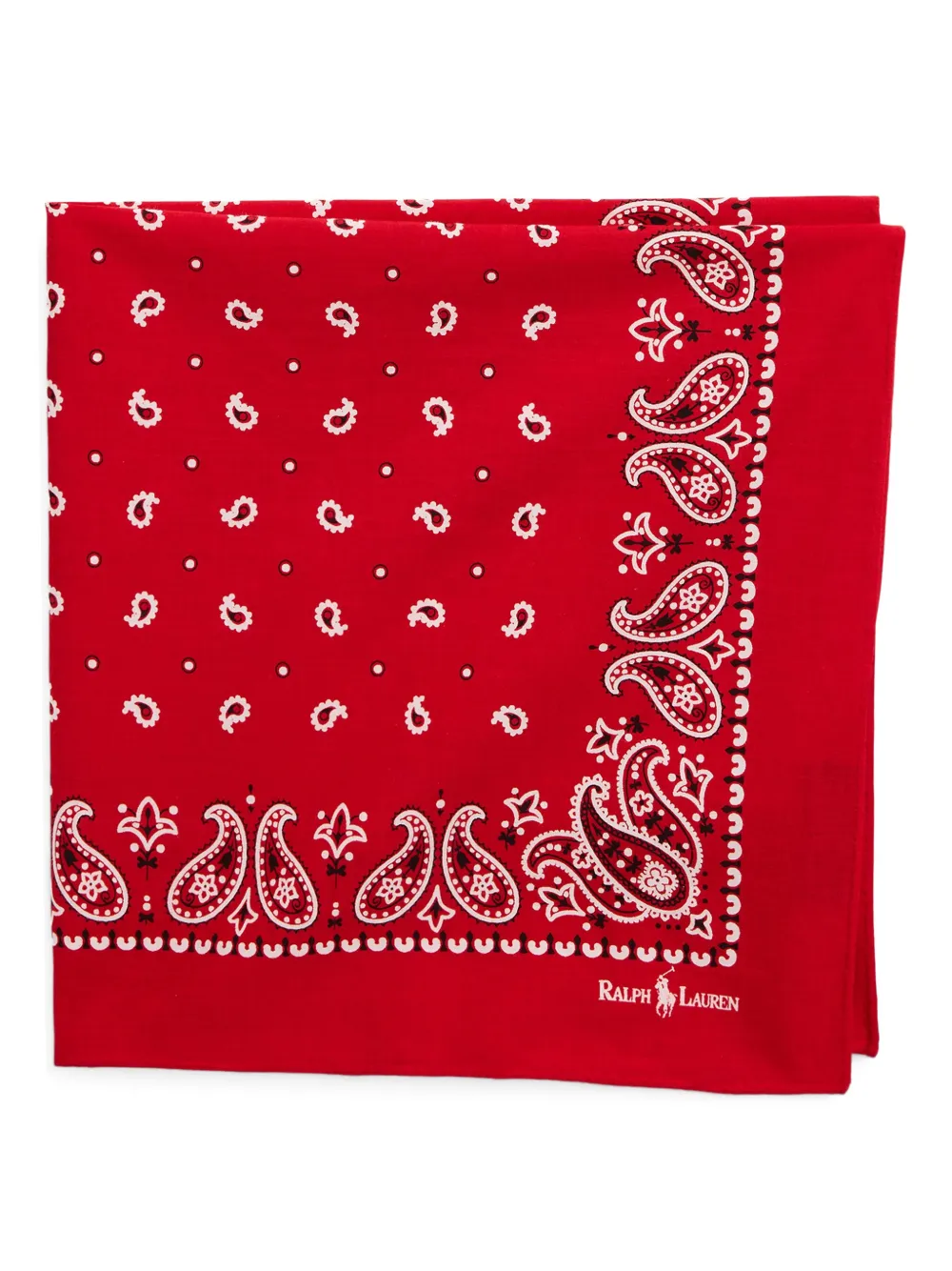 Polo Ralph Lauren Paisley Cotton Bandanna In Red