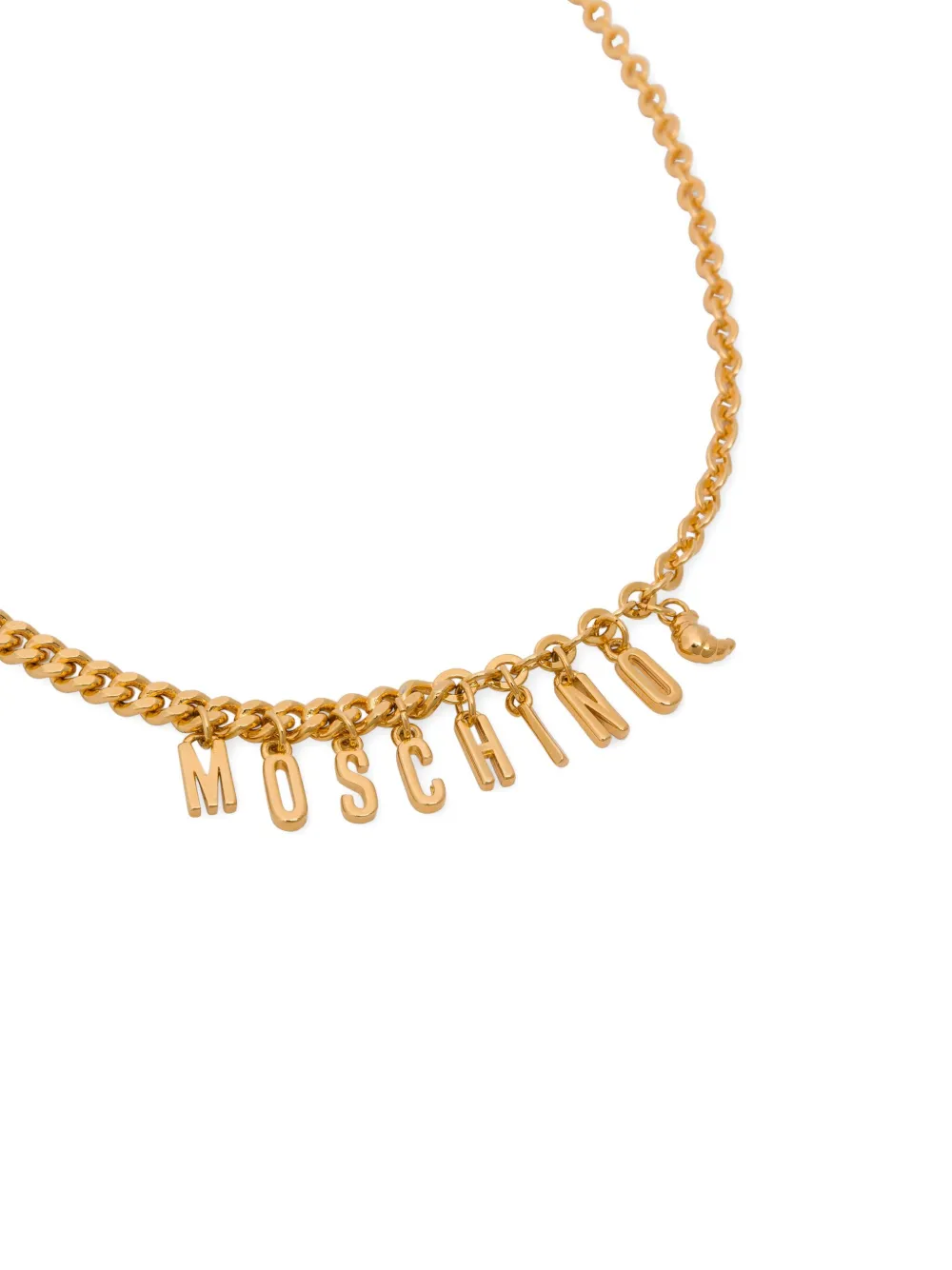 Moschino Halsketting met logo - Goud