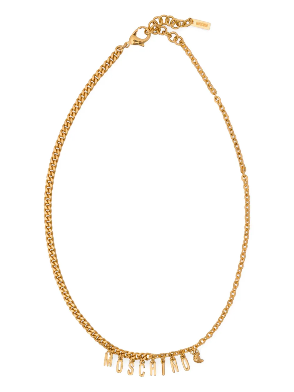 Moschino logo-lettering necklace | Gold | Image 1