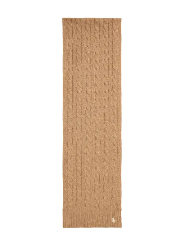 Polo Ralph Lauren Cable-knit Scarf in Brown