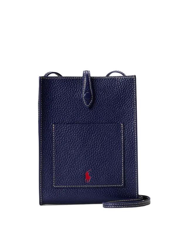 Polo Ralph Lauren Polo Play Leather Pocket Crossbody Bag in Blue