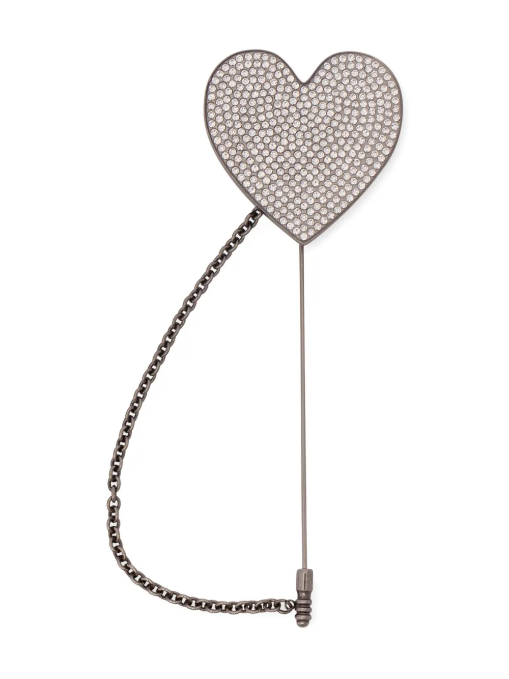 Moschino heart-shape brooch | Silver | Image 1