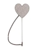 Moschino heart-shape brooch - Silver